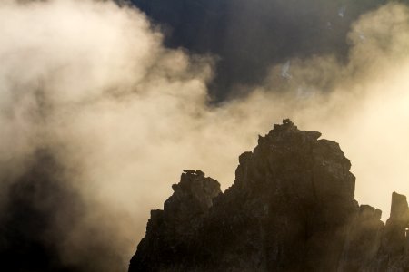Clouds at Mt Pugh Summit, Mt Baker Snoqualmie National Forest