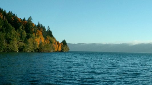 Hood Canal on a clear day in the fall, October 2017