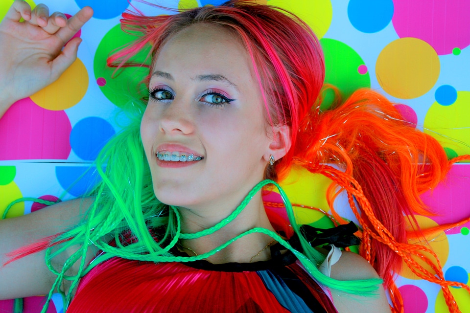 Girl color smile