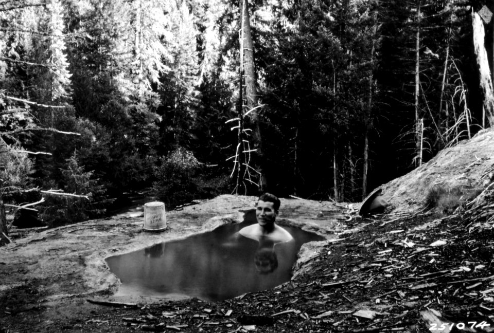 251074 Umpqua Hot Springs with Ranger Thurston, Umpqua NF, OR 1930