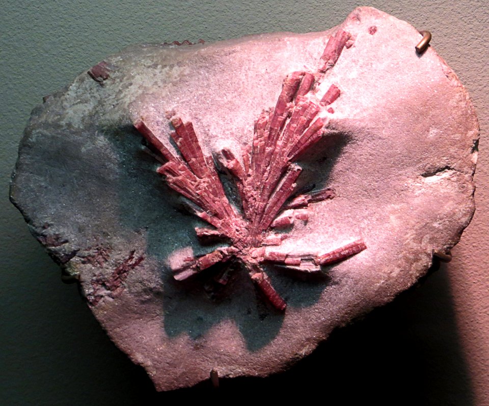 radiating pink crystals