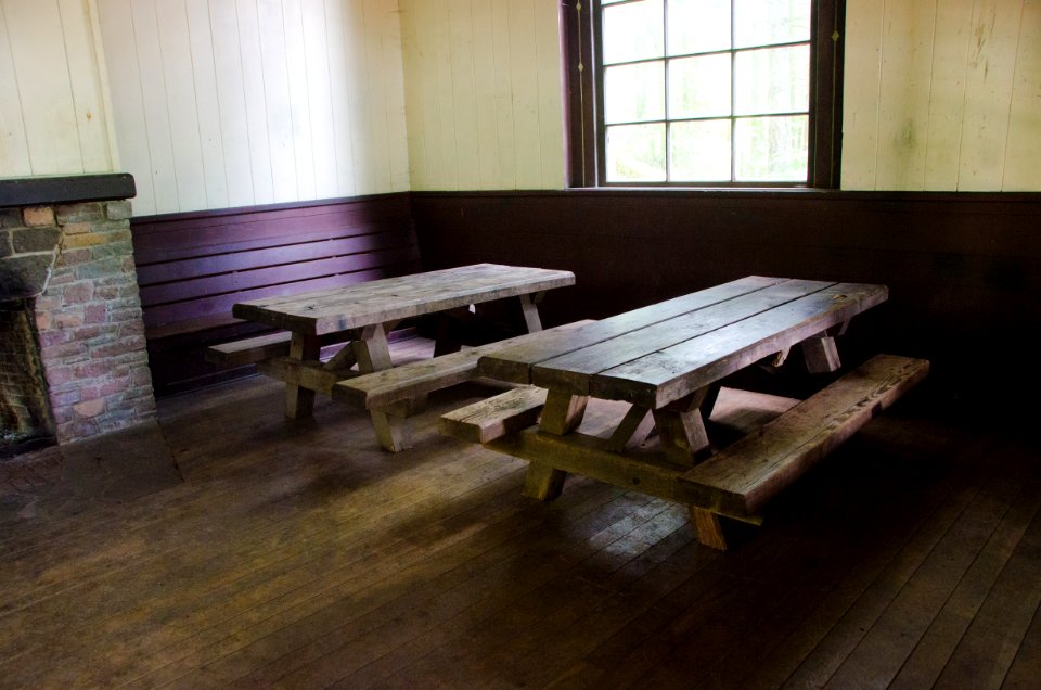 Interior of Eagle Creek Overlook CCC Building 1-Columbia River Gorge