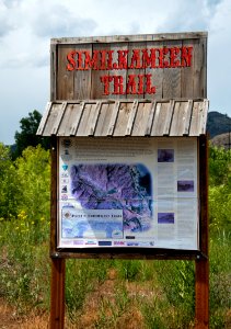 Similkameen Trail kiosk, downtown Orovillle, Washington