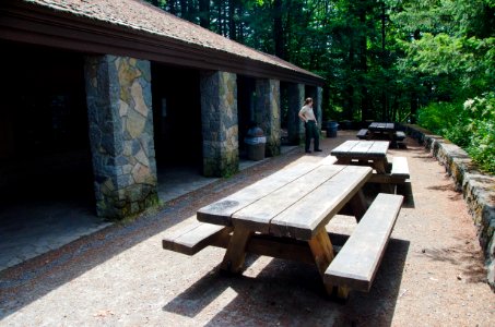 Picnic Tables at CCC Cabin-Eagle Creek Overlook-Columbia River Gorge