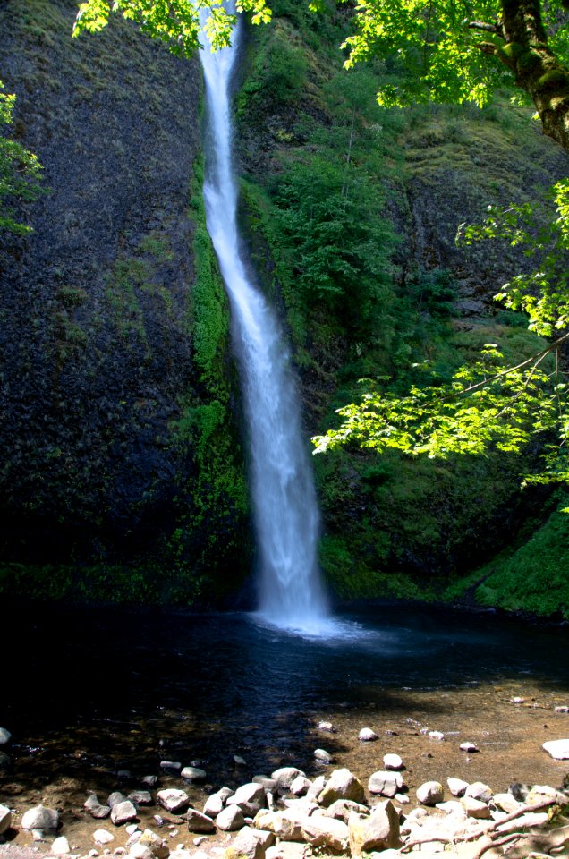 Side View of Lower Horsetail Falls-Columbia River Gorge
