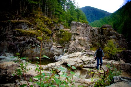Glen Sachet hiking at Three Pools, Willamette National Forest photo