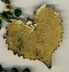 gold-plated cottonwood leaf