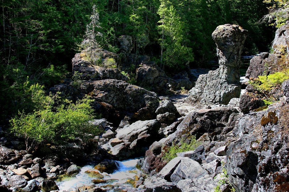 Boulders and Stones at Three Pools in the Opal Creek Wilderness, Willamette National Forest