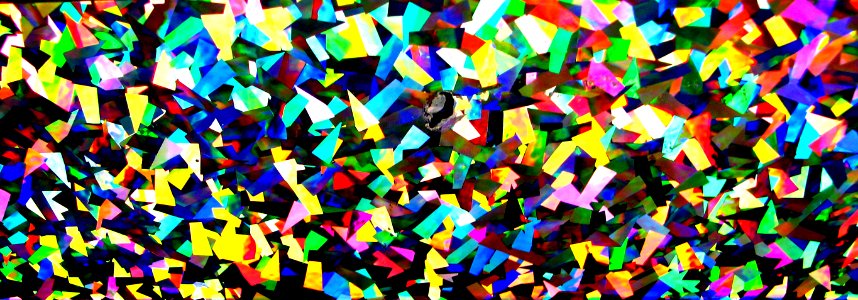 multicolored paper bits photo