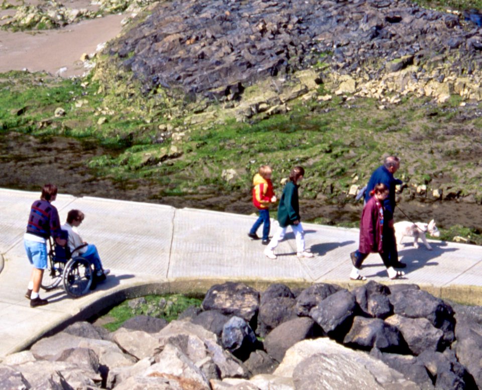 Man in Wheelchair at Cape Perpetua, Siuslaw National Forest