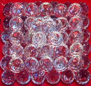 clear faceted glass spheres photo