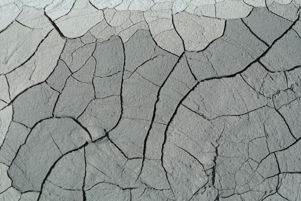 Earth clay ground cracked