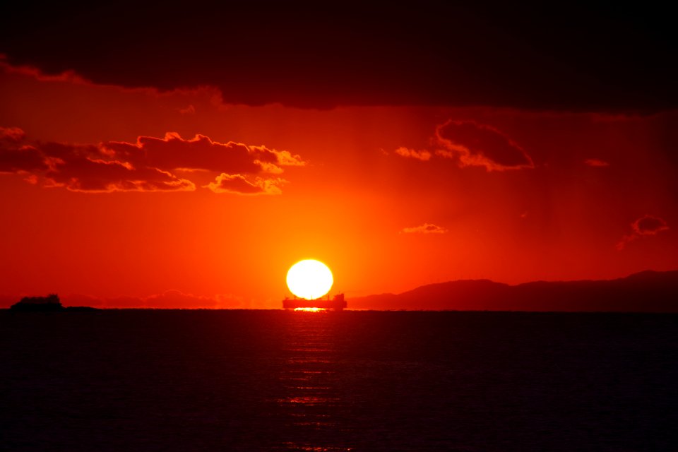 Sunset with mirage