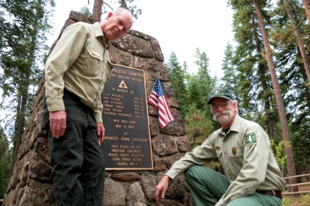 Forest Service Rangers at Mitchell Monument-Fremont Winema