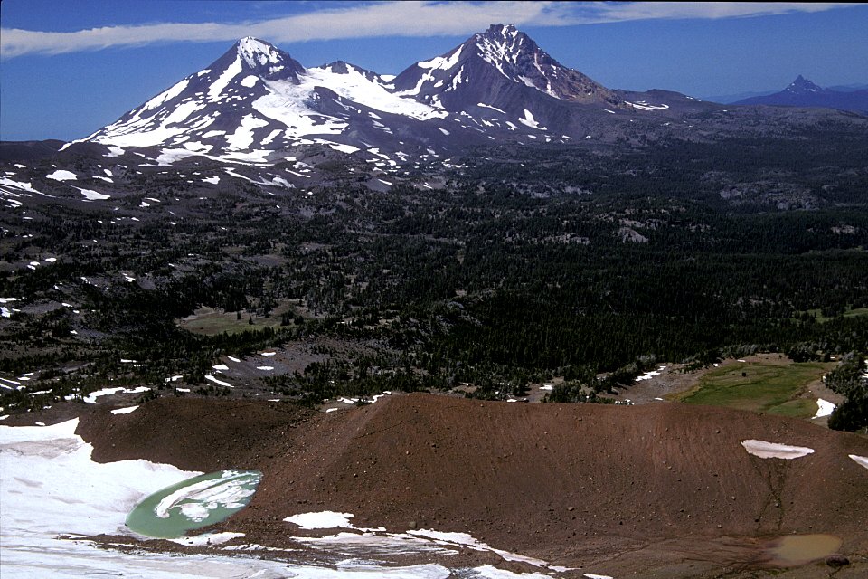 Three Sisters and Jefferson from Broken Top- Deschutes