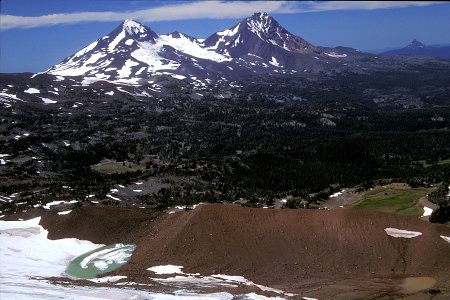 Three Sisters and Jefferson from Broken Top- Deschutes photo