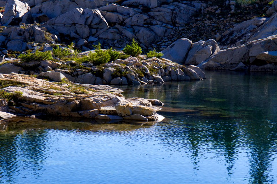 Boulders along Shoreline in the Alpine Lakes Wilderness, Mt Baker Snoqualmie National Forest