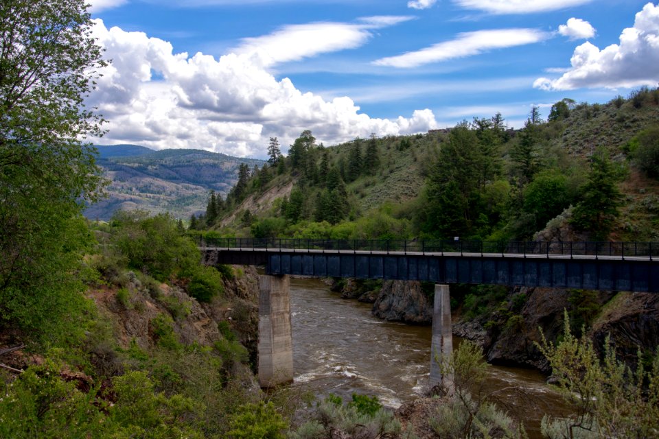 The old railroad bridge over the Similkameen River