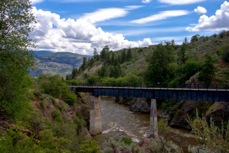 The old railroad bridge over the Similkameen River