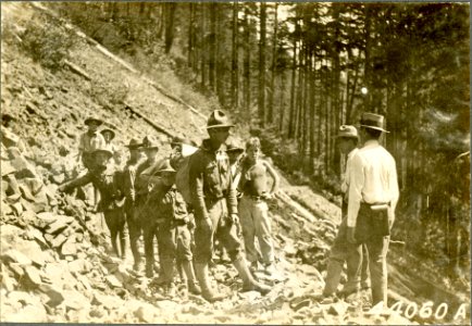 Boy Scouts Hiking Eagle Creek 1919 photo