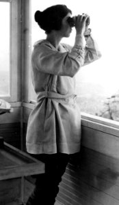 Helen Dowe, Woman Lookout, Pike NF, CO 1919b photo