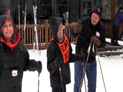 Students from the School for the Blind Cross Country Skiing, Mt Hood National Forest