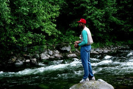 Recreation Blazers Buck Williams fishing Salmon River Mt Hood National Forest photo