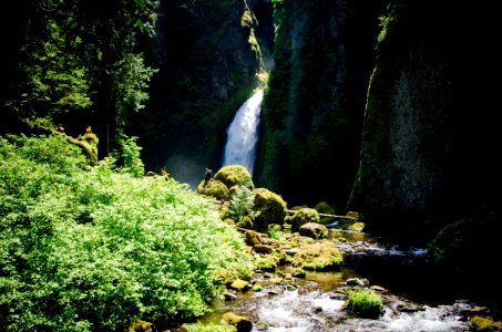 Wahclella Falls from Upper Footbridge-Columbia River Gorge photo