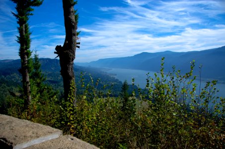Beacon Rock and the Gorge from Nancy Russell Overlook-Columbia River Gorge
