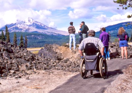 Man using Wheelchair on Accessible Trail-Unknown photo