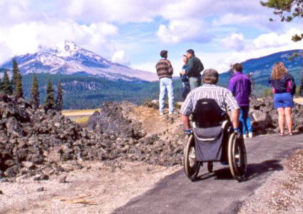 Man using Wheelchair on Accessible Trail-Unknown