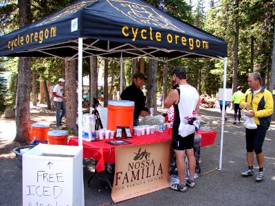 Cycle Oregon Aid Station at Wallowa Lake, Wallowa Whitman National Forest photo