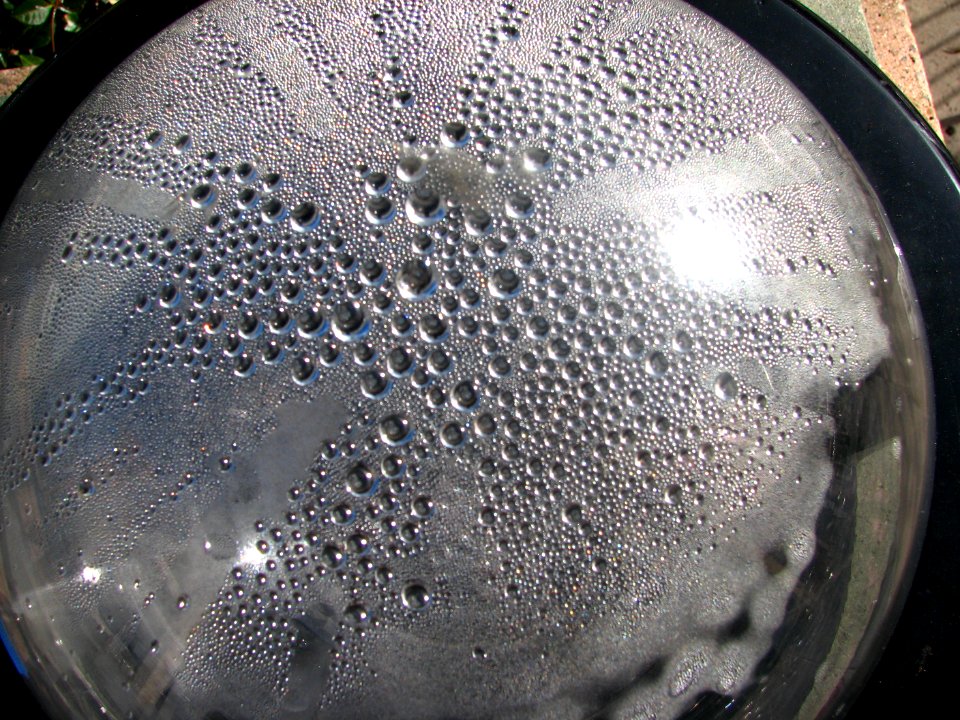 condensation in glass