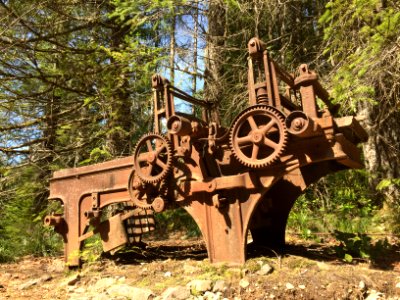 Abandoned Machinery at Jawbone Flats, Willamette National Forest photo