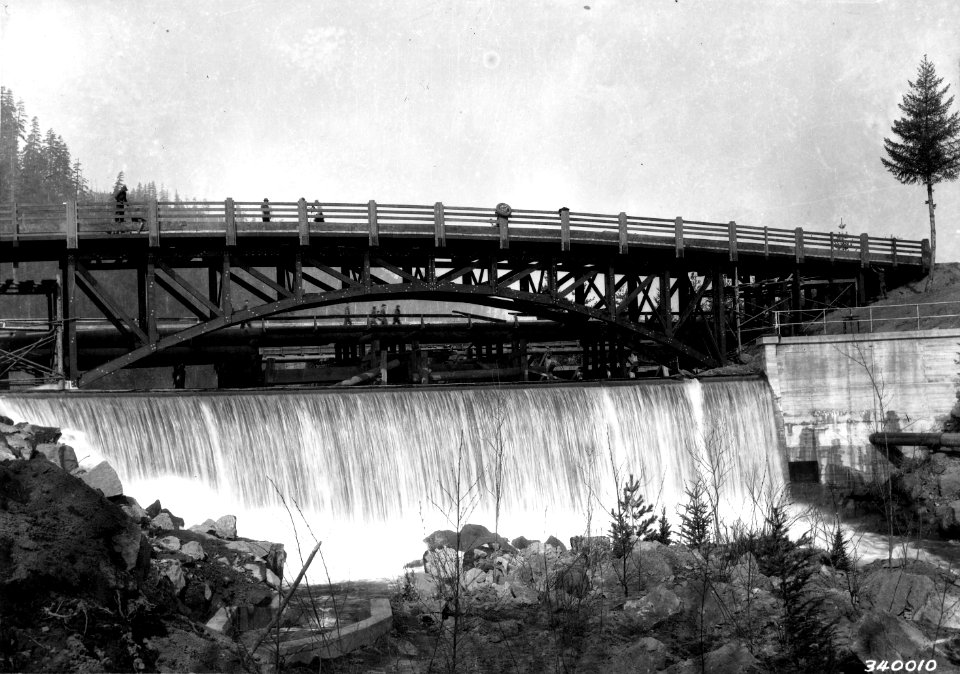 340010 CCC Power Dam & Bridge, Trout Creek, Columbia NF, WA
