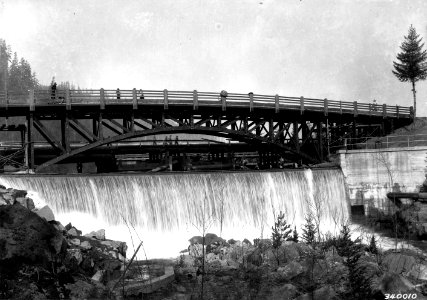 340010 CCC Power Dam & Bridge, Trout Creek, Columbia NF, WA