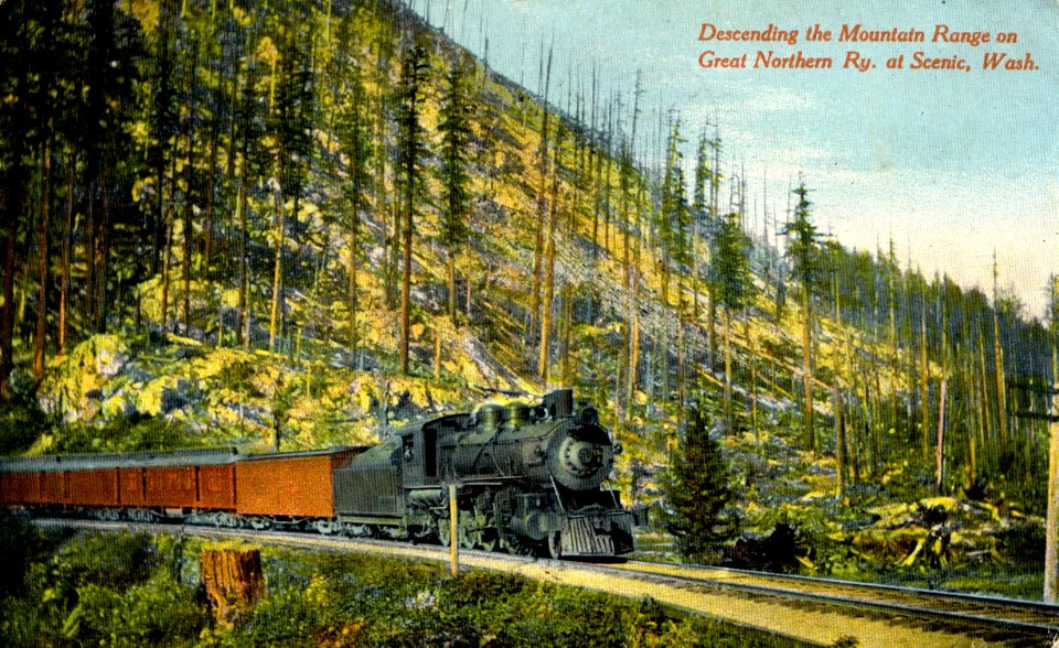 Stevens Pass IGT 1911 PostCard Scenic