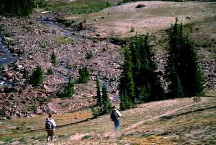 Hikers in Three Sisters Wilderness, Deschutes National Forest