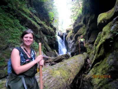 Forest Service Researchers conducting Stream Survey, Mt Hood National Forest photo