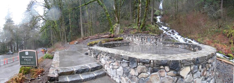 Wahkeena Falls ADA Restoration Panoramic-Columbia River Gorge photo