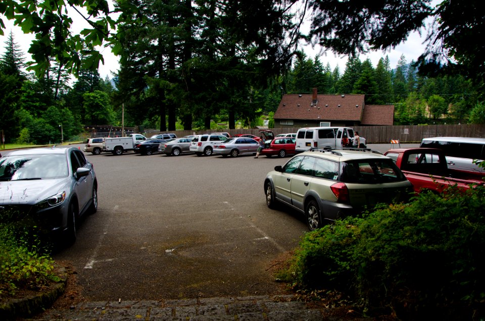 Main Parking Lot at Eagle Creek Trailhead-Columbia River Gorge
