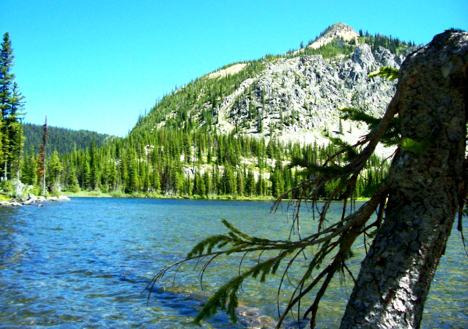 Huntsberger Peak and Lake on Flathead National Forest
