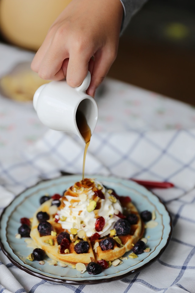 Dessert maple syrup tapi rouge