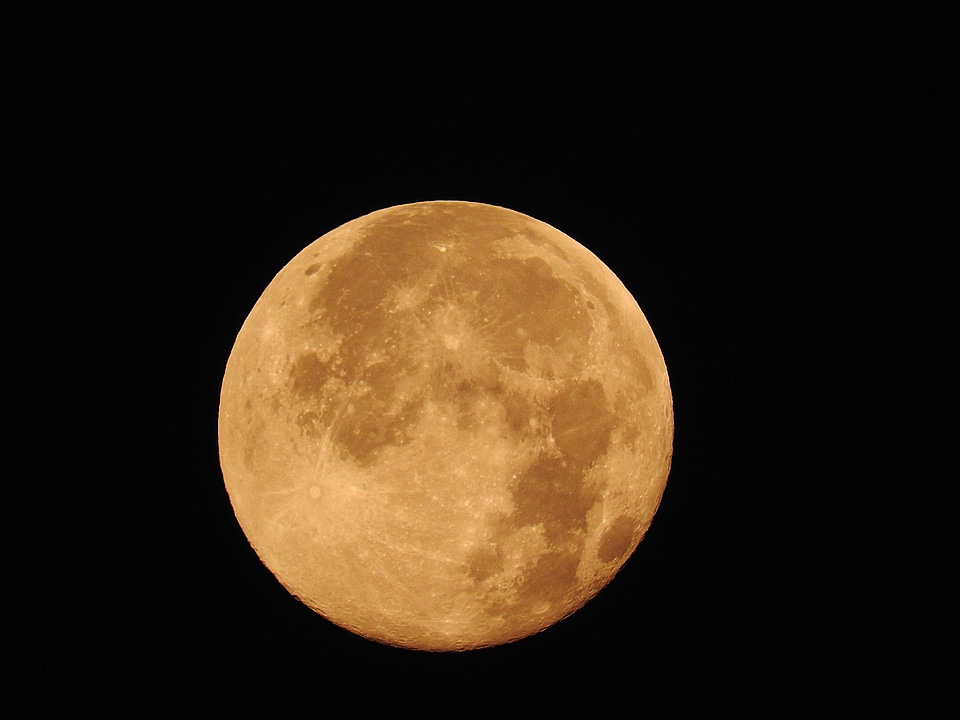 Full moon moon close up