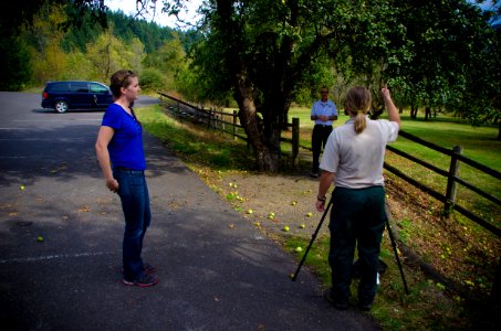 Amy Linn and Intern interviewing Glen Sachet at St Cloud Day Use Area-Columbia River Gorge