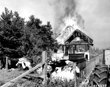 474577 House Fire, Cave Junction, OR 1953 photo