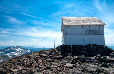 The old fire lookout on Northwest Peak photo