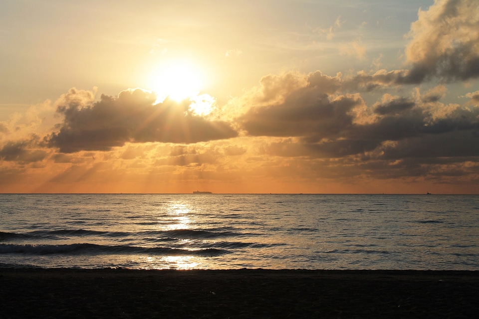 Wave clouds sunlight