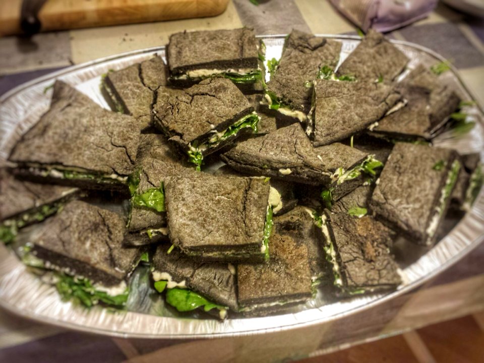 Torta al Testo integrale stracchino e rucola