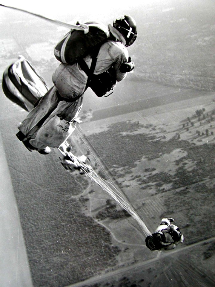 Smoke Jumper Leaving Airplane